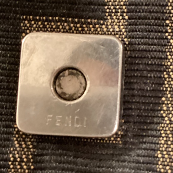 Fendi FF Zucca Canvas Leather Baguette Shoulder Bag - Picture 13 of 16